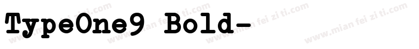 TypeOne9 Bold字体转换
